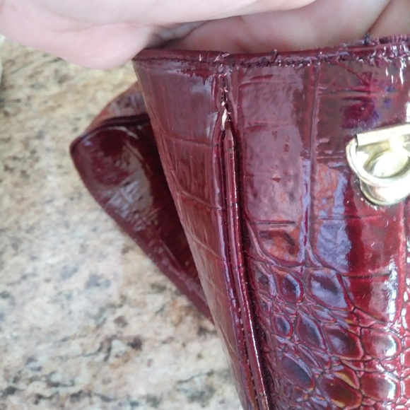 ** Vintage Leather Purse Clutch Envelope Style - Picture 7 of 8